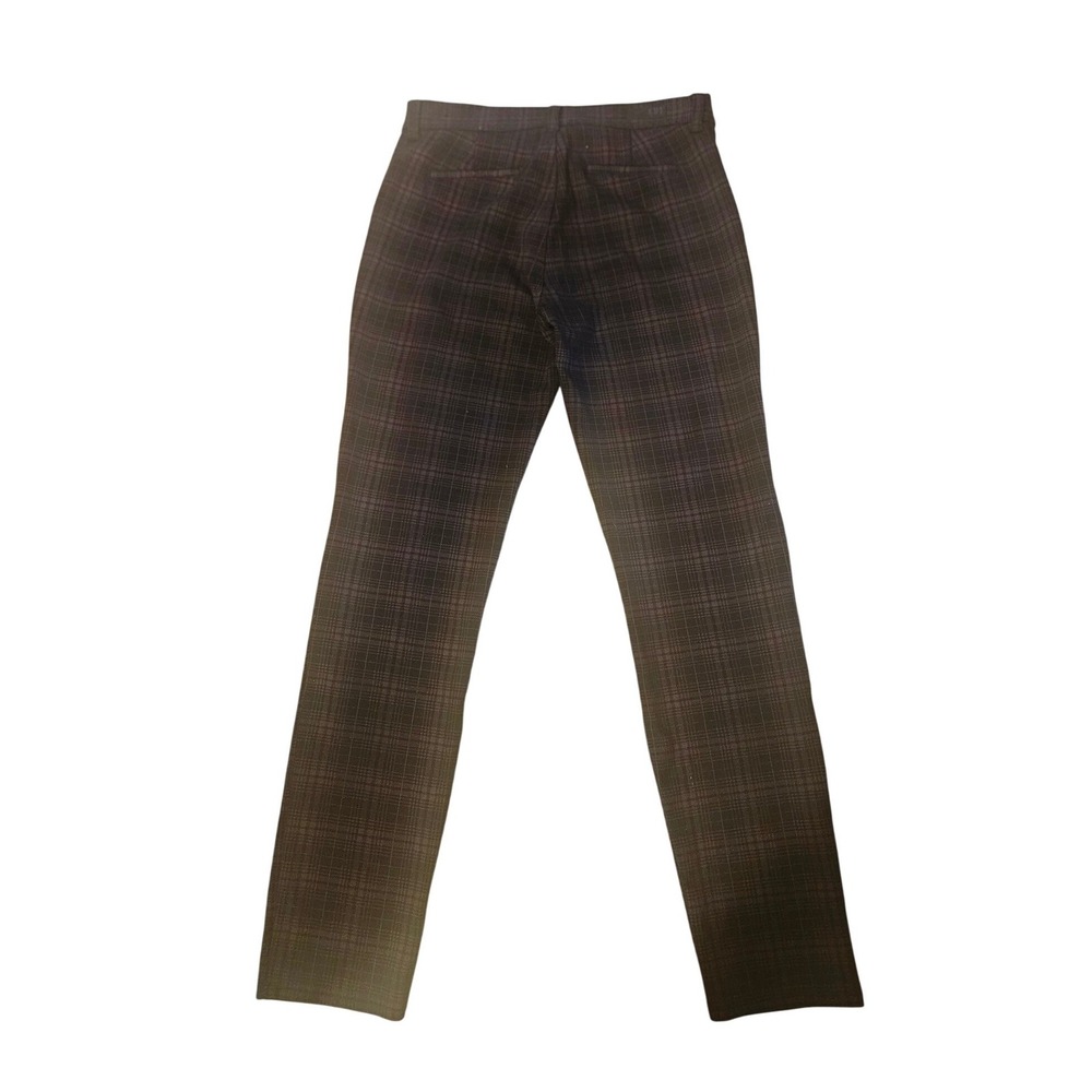 KUT from the Kloth Diana Plaid Skinny Pants Purple Black Checkered Trousers 10 - Picture 2 of 7